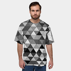 Футболка оверсайз мужская Геометрические фигуры треугольник, цвет: 3D-принт — фото 2