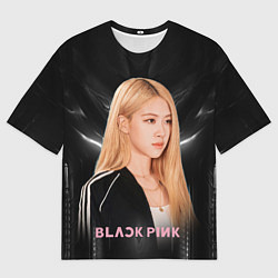 Мужская футболка оверсайз Rose Blackpink music