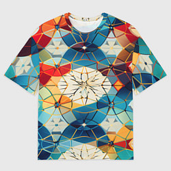 Футболка оверсайз мужская Geometric mosaic, цвет: 3D-принт
