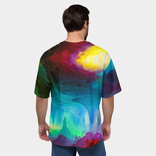 Мужская футболка оверсайз Девушка на планете бурь / 3D-принт – фото 4
