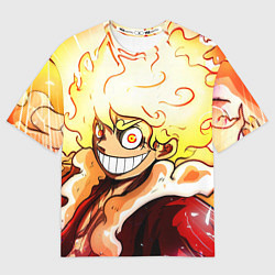 Футболка оверсайз мужская Луффи 5 гир бог Ника - One Piece, цвет: 3D-принт