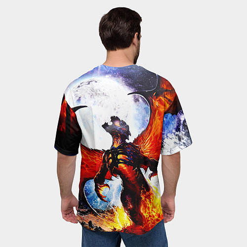 Мужская футболка оверсайз Ария Феникс / 3D-принт – фото 4