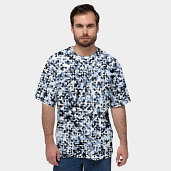 Футболка оверсайз мужская Кристальный голубой, цвет: 3D-принт — фото 2