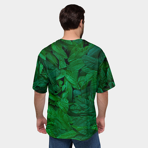 Мужская футболка оверсайз Горилла в кустах / 3D-принт – фото 4