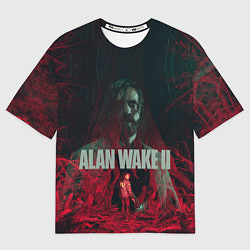 Футболка оверсайз мужская Алан Уэйк и Сага Андерсон, цвет: 3D-принт