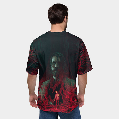 Мужская футболка оверсайз Алан Уэйк и Сага Андерсон / 3D-принт – фото 4