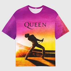 Футболка оверсайз мужская Queen Фредди Меркьюри, цвет: 3D-принт
