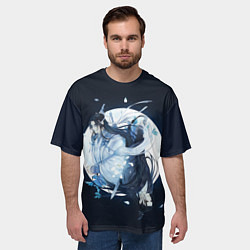 Футболка оверсайз мужская Вэй и Лань, цвет: 3D-принт — фото 2