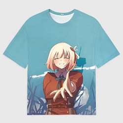 Мужская футболка оверсайз Sweet Chisato Nishikigi - Lycoris Recoil