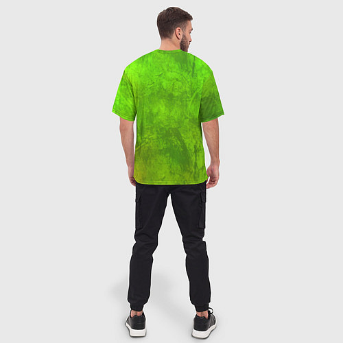 Мужская футболка оверсайз Зелёная фантазия / 3D-принт – фото 4