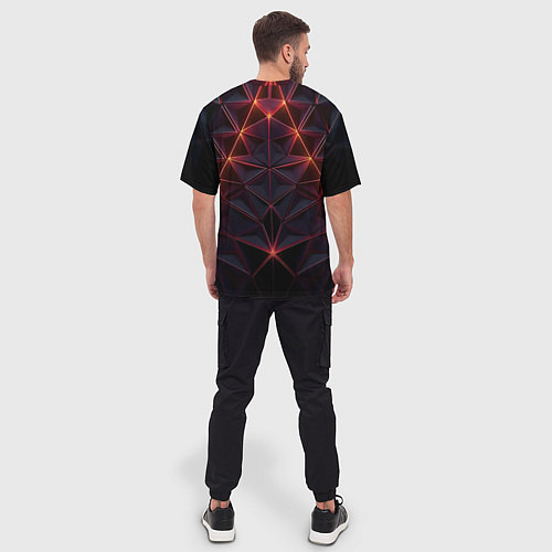 Мужская футболка оверсайз The Witcher Logo Triangle / 3D-принт – фото 4