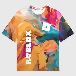 Футболка оверсайз мужская Roblox Logo Color, цвет: 3D-принт