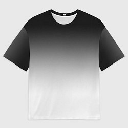 Футболка оверсайз мужская Black and white gradient, цвет: 3D-принт