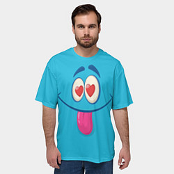 Футболка оверсайз мужская Влюблённый взгляд, цвет: 3D-принт — фото 2
