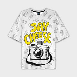 Мужская футболка оверсайз Say cheese