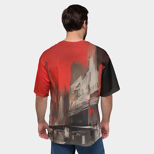 Мужская футболка оверсайз Смотрящая за районом / 3D-принт – фото 4