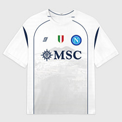 Футболка оверсайз мужская Виктор Осимхен Наполи форма 2324 гостевая, цвет: 3D-принт