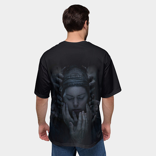 Мужская футболка оверсайз Сенуа и руки Hellblade 2 / 3D-принт – фото 4