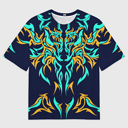 Футболка оверсайз мужская Колючий, цвет: 3D-принт