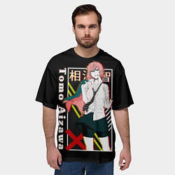 Футболка оверсайз мужская Tomo Aizawa - девушка, цвет: 3D-принт — фото 2