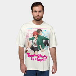 Футболка оверсайз мужская Tomo-chan Is a Girl, цвет: 3D-принт — фото 2