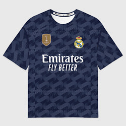 Футболка оверсайз мужская ФК Реал Мадрид форма 2324 гостевая, цвет: 3D-принт