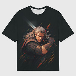 Футболка оверсайз мужская Ведьмак Геральт - персонаж, цвет: 3D-принт