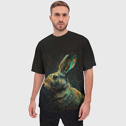 Футболка оверсайз мужская Магический кролик, цвет: 3D-принт — фото 2