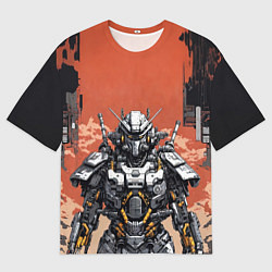 Футболка оверсайз мужская Мобильный робот патрульный, цвет: 3D-принт