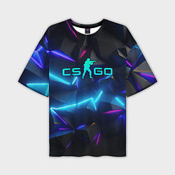 Мужская футболка оверсайз CS GO neon style