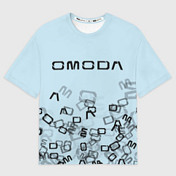 Мужская футболка оверсайз Omoda letters pattern