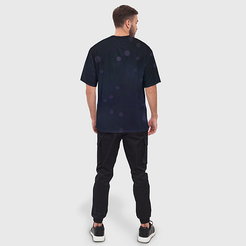Мужская футболка оверсайз АйЮ и звёздное небо / 3D-принт – фото 4