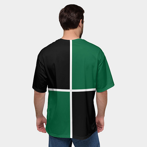 Мужская футболка оверсайз ФК Краснодар - эмблема / 3D-принт – фото 4