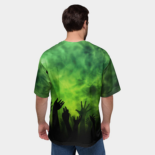 Мужская футболка оверсайз Зомби вечеринка / 3D-принт – фото 4