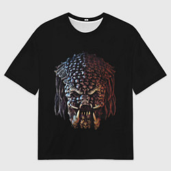 Футболка оверсайз мужская Predator - skull, цвет: 3D-принт