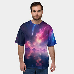 Футболка оверсайз мужская Space and islands, цвет: 3D-принт — фото 2