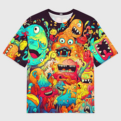 Мужская футболка оверсайз Зубастые галлюцинации