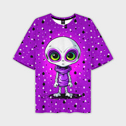 Мужская футболка оверсайз Alien - purple color