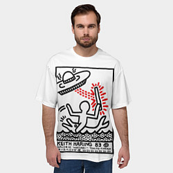 Футболка оверсайз мужская Кейт Харинг - 83, цвет: 3D-принт — фото 2
