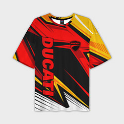 Мужская футболка оверсайз Ducati - red uniform