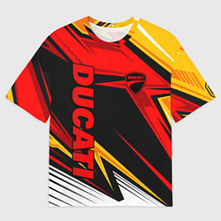 Футболка оверсайз мужская Ducati - red uniform, цвет: 3D-принт