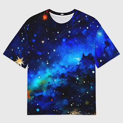 Мужская футболка оверсайз Живописный космос
