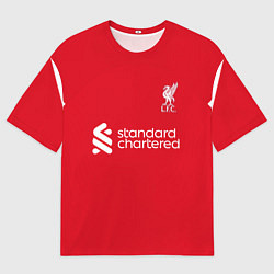 Футболка оверсайз мужская Макаллистер Ливерпуль форма 2324 домашняя, цвет: 3D-принт