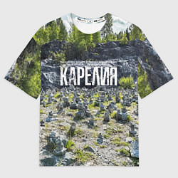 Футболка оверсайз мужская Карелия, цвет: 3D-принт