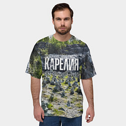 Футболка оверсайз мужская Карелия, цвет: 3D-принт — фото 2