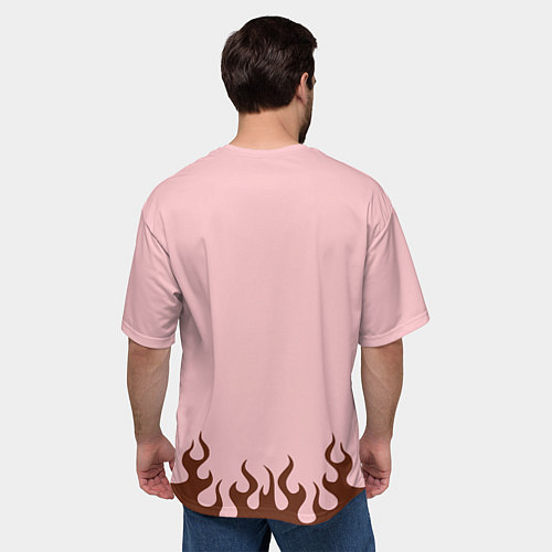 Мужская футболка оверсайз Тимоти в огне / 3D-принт – фото 4