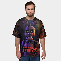 Футболка оверсайз мужская Five Nights at Freddys Bonnie, цвет: 3D-принт — фото 2