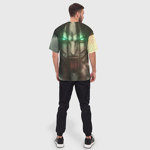 Мужская футболка оверсайз Атака Титанов Eren Yaeger / 3D-принт – фото 4