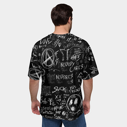 Мужская футболка оверсайз Токийский гуль - Dead inside mood / 3D-принт – фото 4