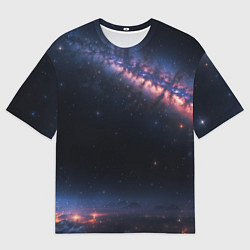 Футболка оверсайз мужская Млечный путь в звездном небе, цвет: 3D-принт